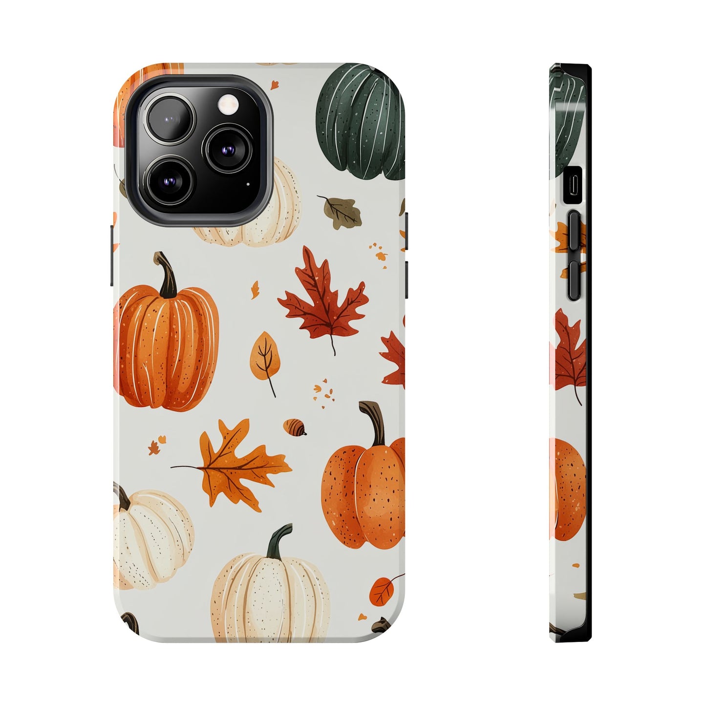 Autumn Pumpkin iPhone Case – Fall Leaves and Harvest Design