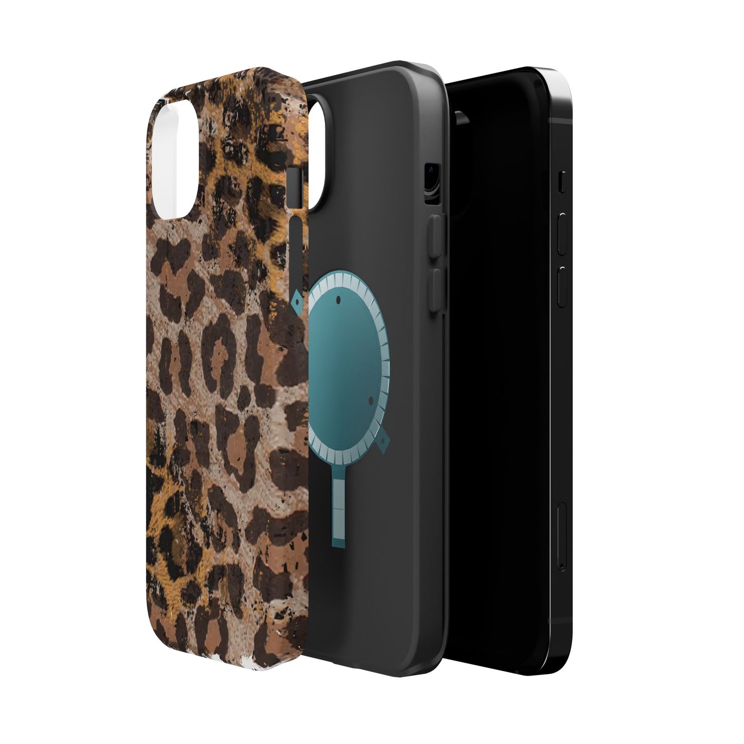 Vintage Distressed Leopard Print - MagSafe iPhone Series Case