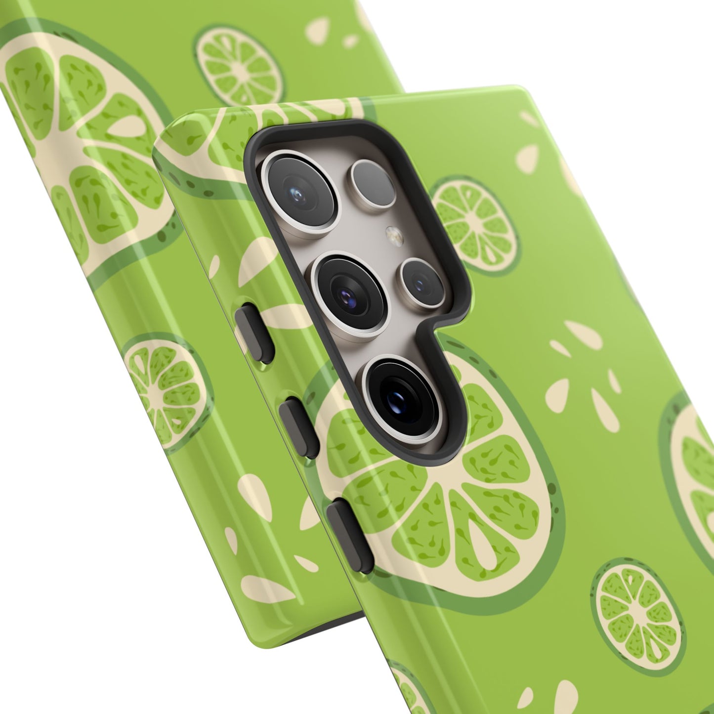 Zesty Lime Splash Tough Samsung Galaxy Case – Fresh Citrus Design, Dual-Layer Protection