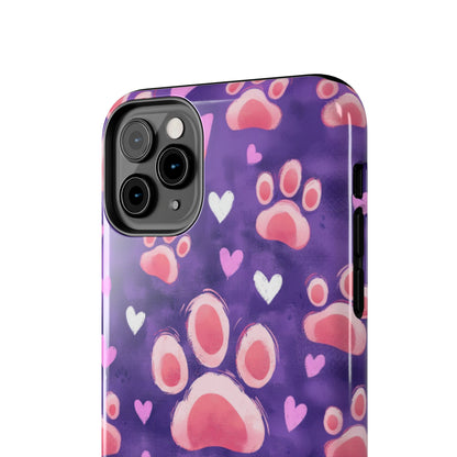 Bold Paw Print iPhone Case - Vibrant Pet-Themed Protective Cover