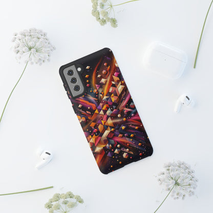 Vibrant Geometric Case | Futuristic Cosmic Art