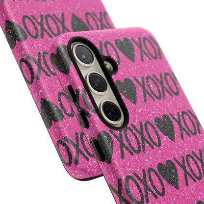 XOXO Glitter Hearts Samsung Case