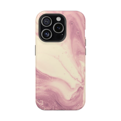 Blush Marble Glow – MagSafe Case with Pink & Rose Gold Marble Design