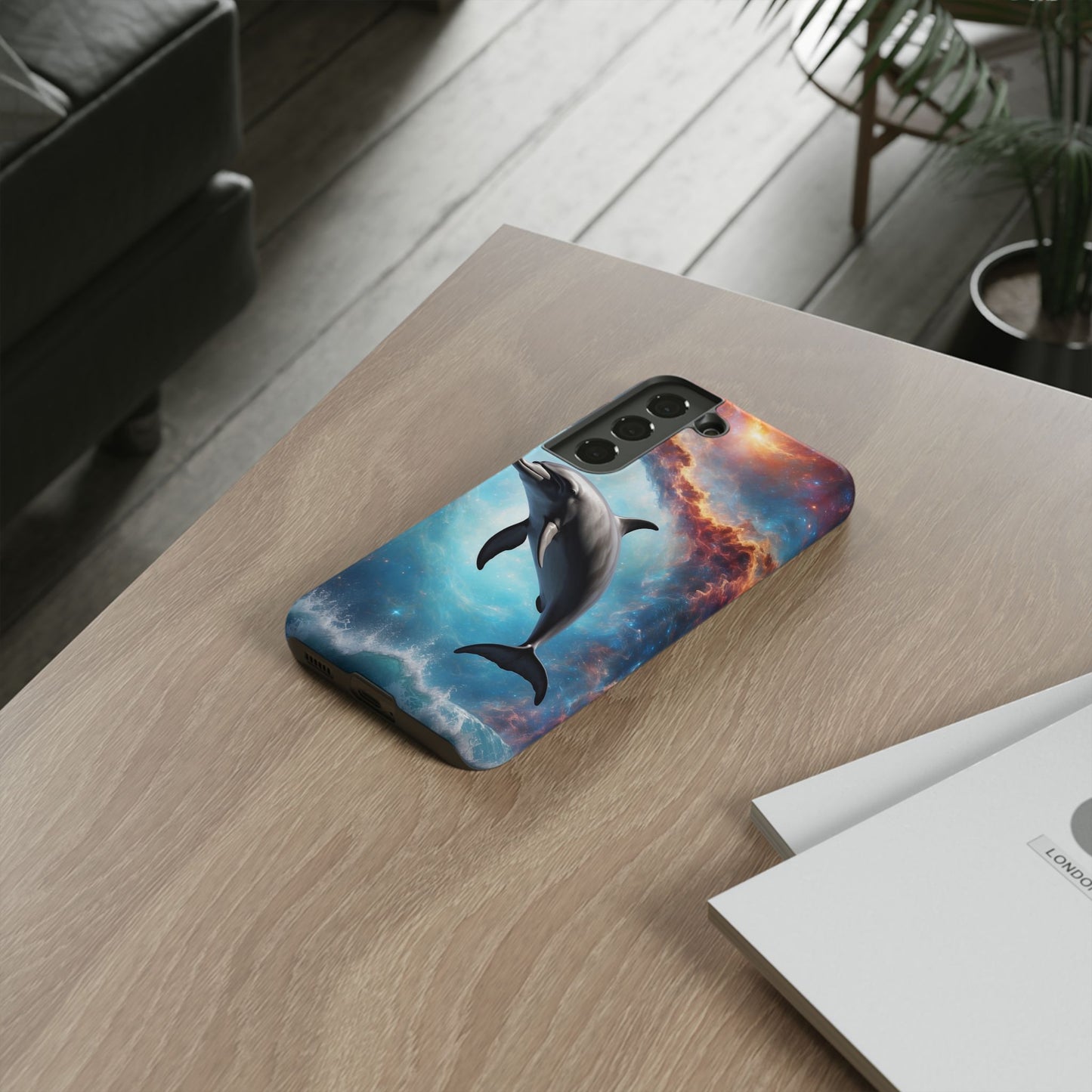 Cosmic Dolphin Space Vibes - Samsung Galaxy Case