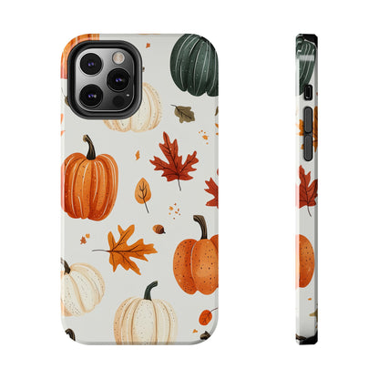 Autumn Pumpkin iPhone Case – Fall Leaves and Harvest Design