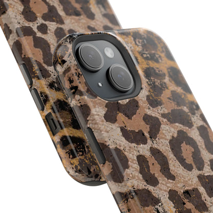 Vintage Distressed Leopard Print - MagSafe iPhone Series Case