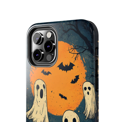 Haunted Ghosts & Full Moon iPhone Case – Spooky Halloween Design