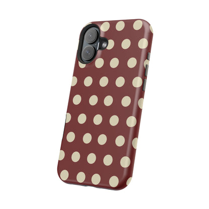 Classic Red & Cream Polka Dots - MagSafe iPhone Case