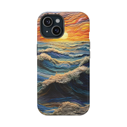 Ocean Sunset Tapestry Waves – MagSafe iPhone Series Case