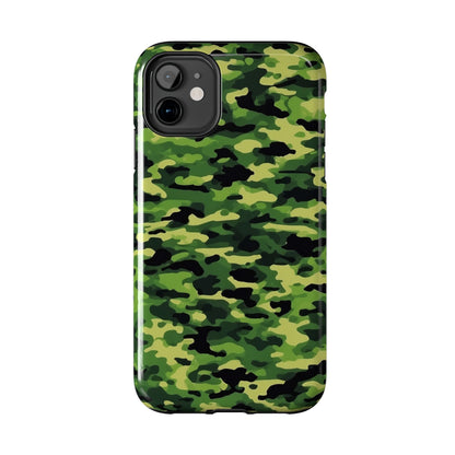 Green Woodland Camouflage – iPhone Case, Sleek and Durable Design