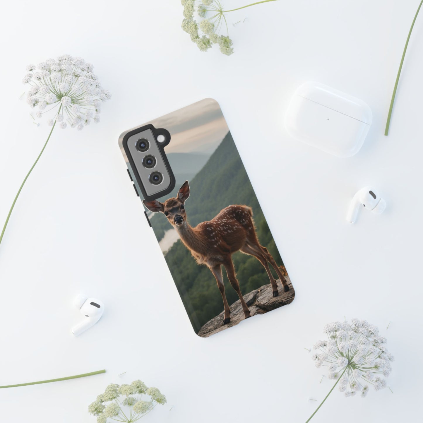 Majestic Fawn Overlooking Mountain Vista Samsung Galaxy Case