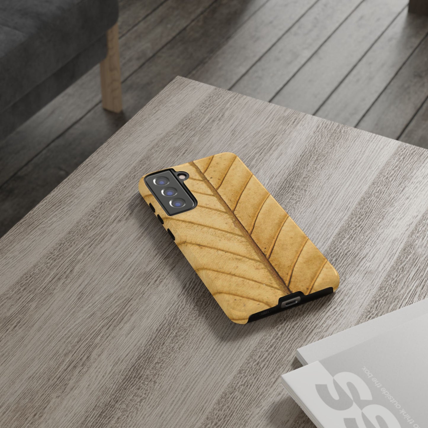 Golden Leaf Texture Samsung Galaxy Case – Minimal Nature