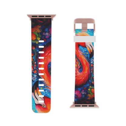 Tropical Elegance Flamingo Apple Watch Band