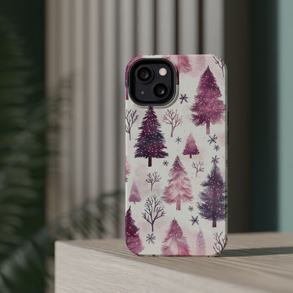 Winter Wonderland Purple Christmas Trees –  MagSafe iPhone Series Case