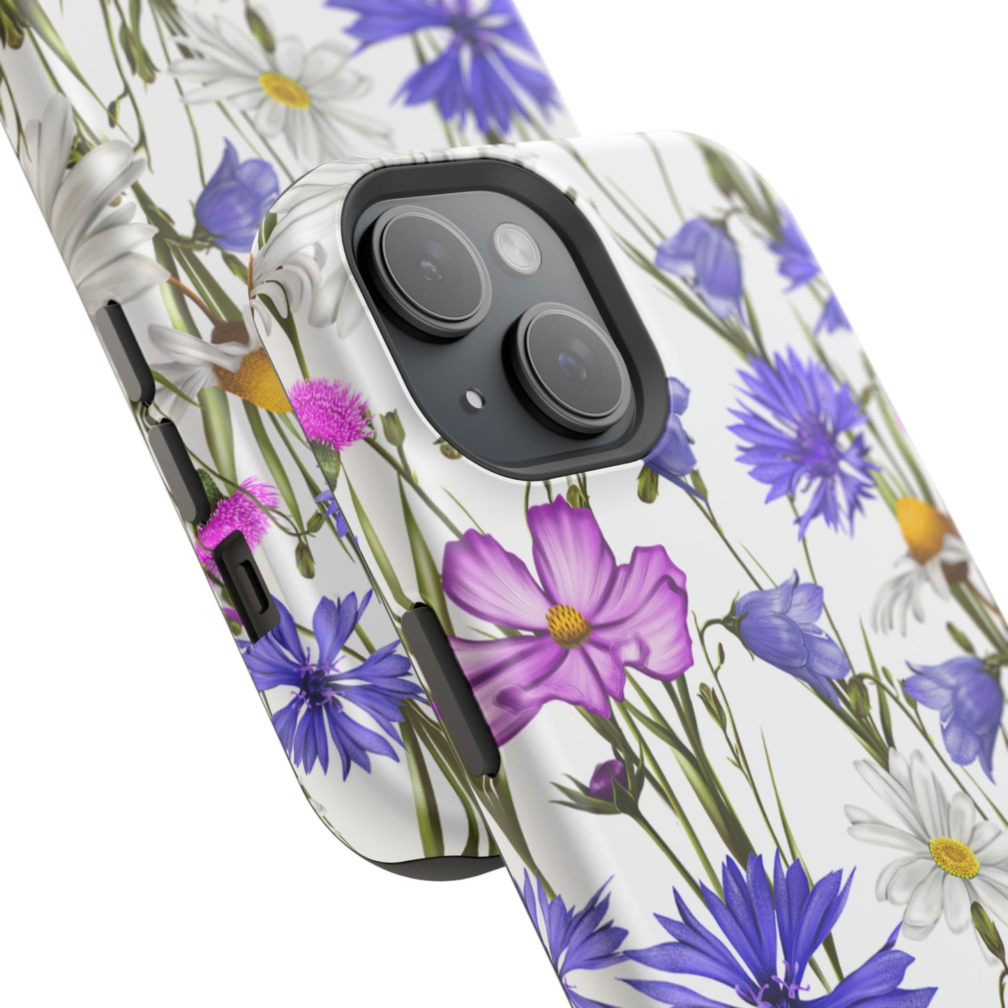 Wildflower Meadow MagSafe Case – Purple, Blue, and White Floral Design