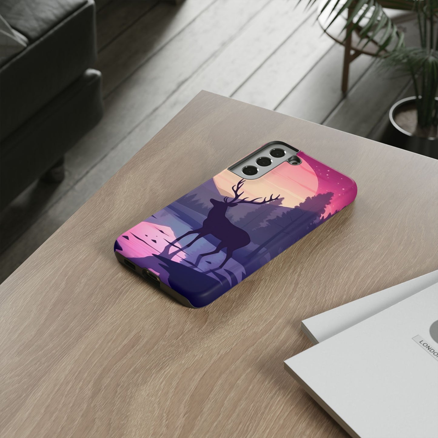 Twilight Elegance: Stag Reflection – Samsung Galaxy Case