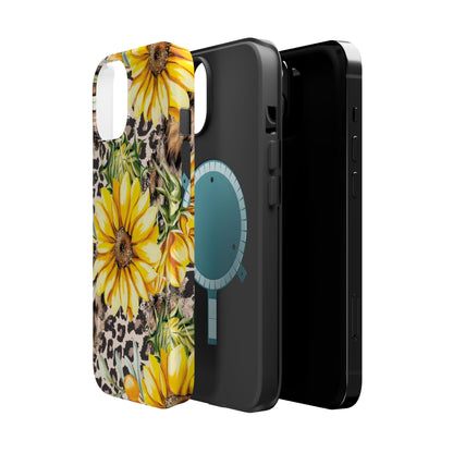 Leopard Sunflower Chic - MagSafe  iPhone Series Case