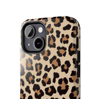 Wild Leopard Print Tough iPhone Case – Bold Animal Pattern Design with Dual-Layer Protection