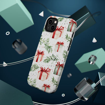 Watercolor Holiday Gifts & Greenery - MagSafe iPhone Series Case