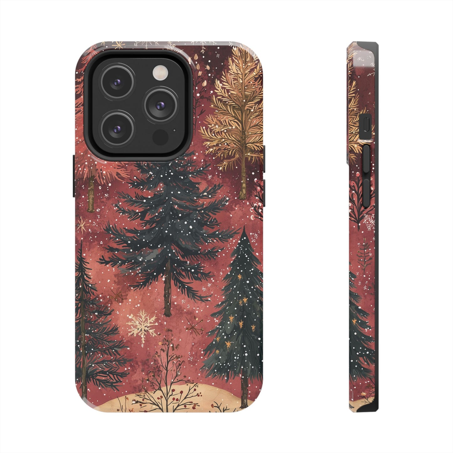 Rustic Red Winter Forest - iPhone Series Case