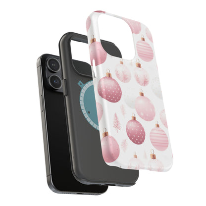 MagSafe iPhone Case: Merry in Pink – Christmas Balls