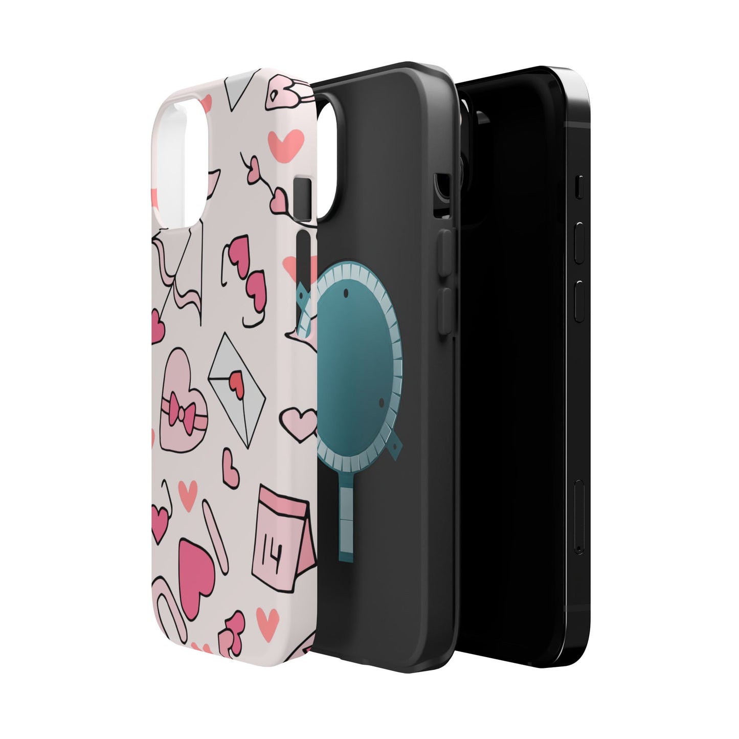 Valentine's Day Scribbles MagSafe iPhone Case