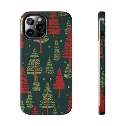 Retro Christmas Trees Pattern - iPhone Series Case