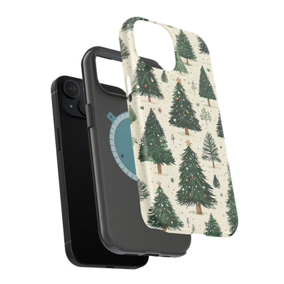 Festive Christmas Tree Forest Pattern – MagSafe iPhone Series Case