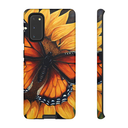 Monarch Butterfly & Sunflower Art – iPhone Case