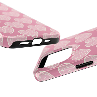 Soft Pink Hearts – iPhone Case