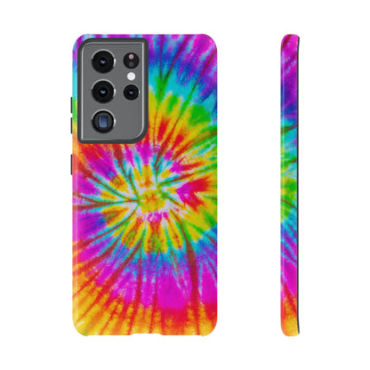 Vibrant Rainbow Spiral Tie-Dye Samsung Galaxy Case – Bold & Retro Style