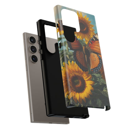 Vibrant Butterfly & Sunflower – Samsung Galaxy Case