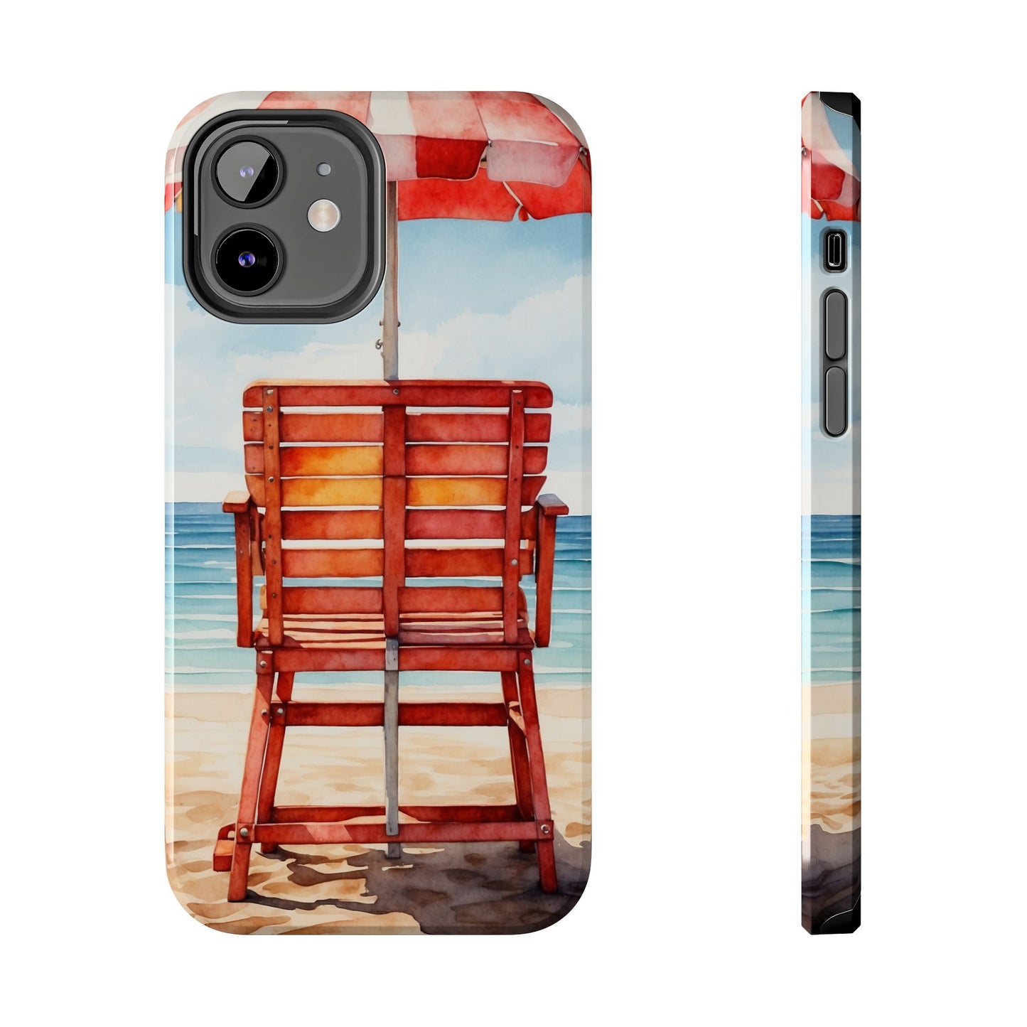 Beachfront Sunset Lounge iPhone Case – Rearview Edition