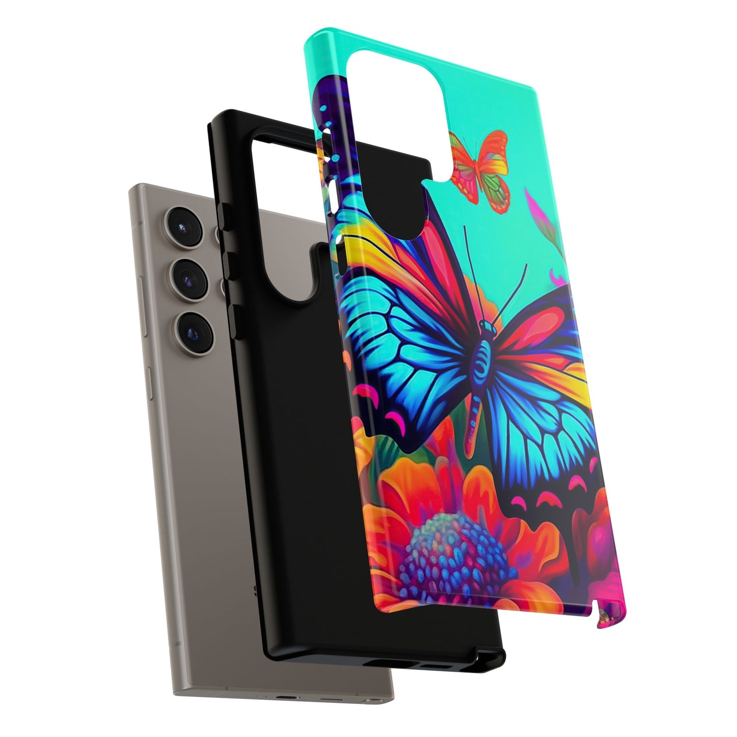 Vivid Butterfly & Floral Burst - Samsung Galaxy Case