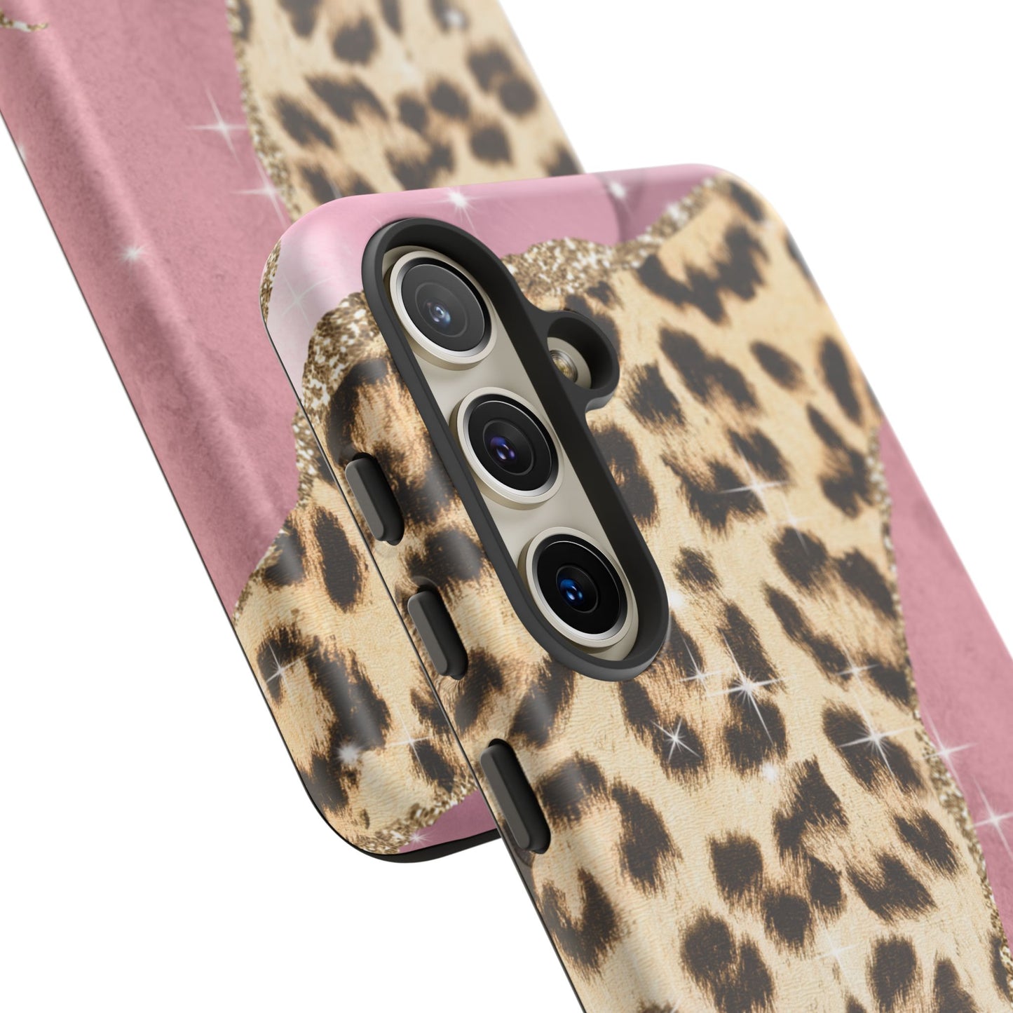 Pink Glam Leopard - Samsung Galaxy Series Case with Glitter Accents