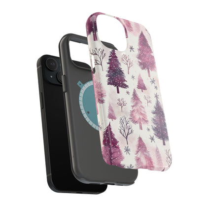 Winter Wonderland Purple Christmas Trees –  MagSafe iPhone Series Case