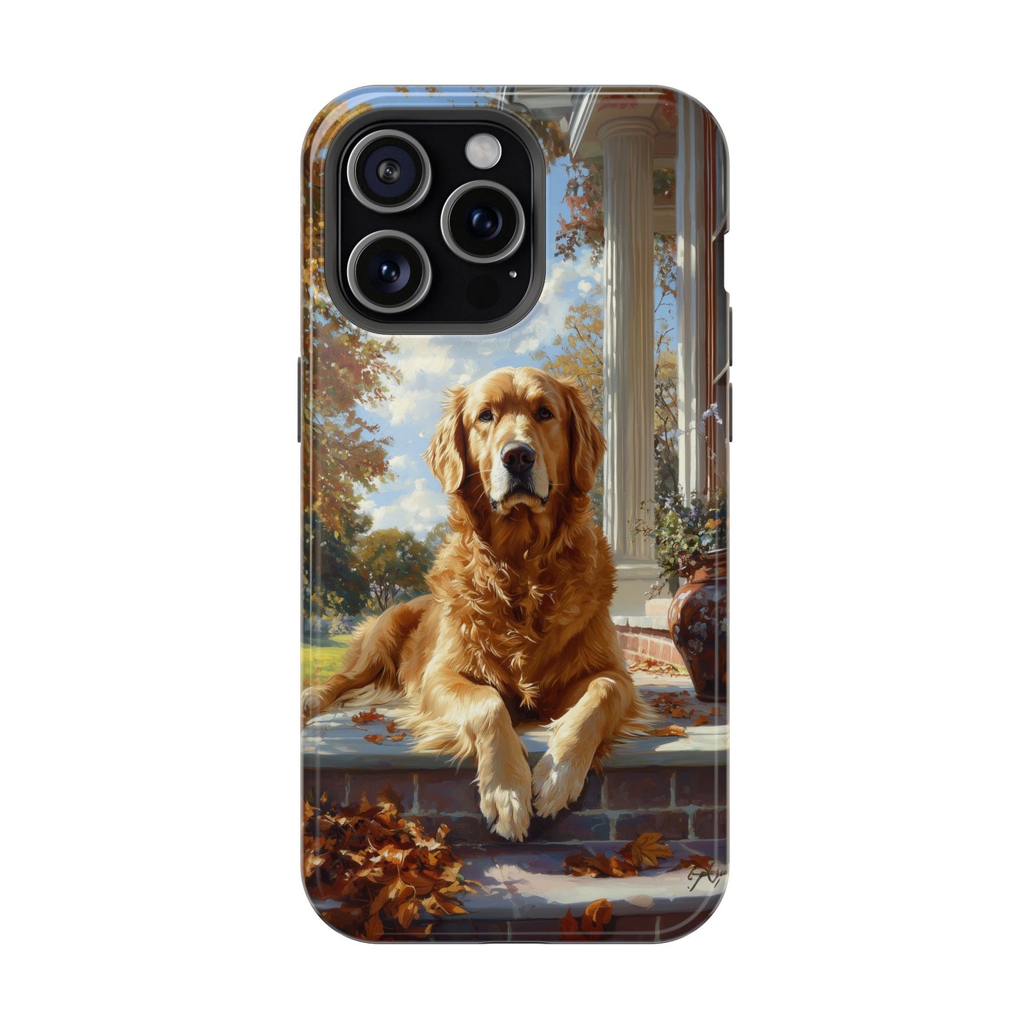 Golden Retriever Autumn Serenity - MagSafe iPhone Series Case