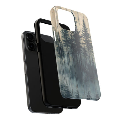 Misty Forest iPhone Case - Rustic Nature-Inspired Protective Cover