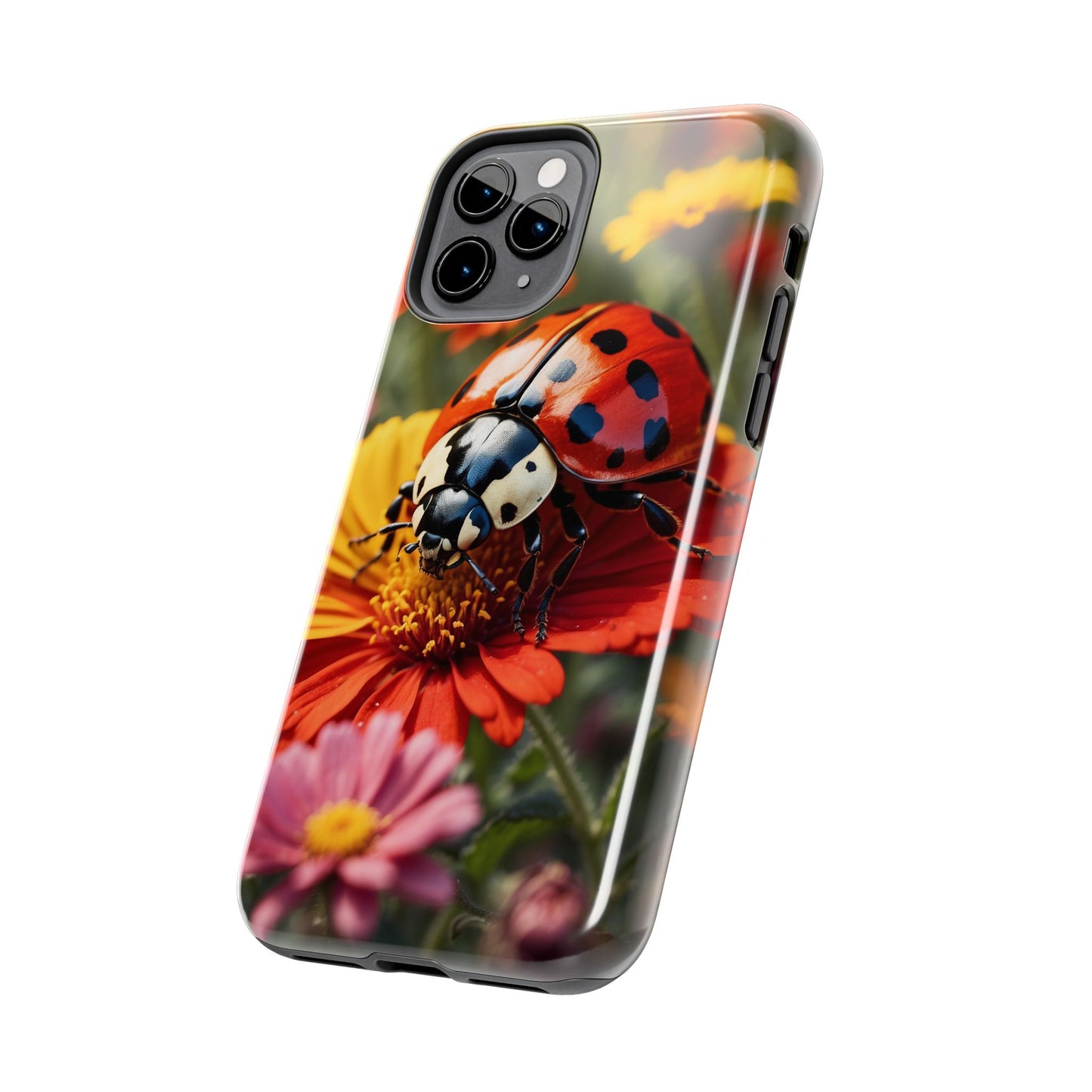 Ladybug on Orange Daisy - iPhone Series Case