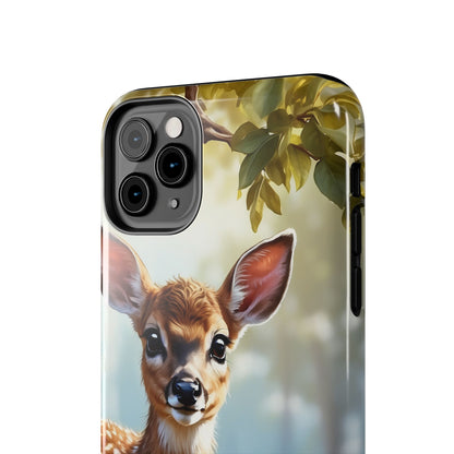 Whimsical Fawn in a Sunlit Forest iPhone Case