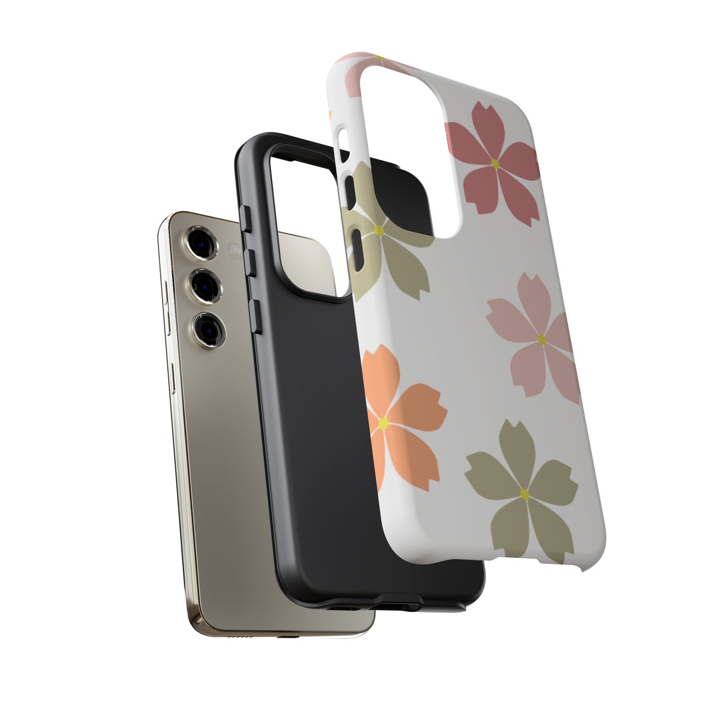 Pastel Sakura Blossom Tough Samsung Galaxy Case – Durable Design with Soft Matte Finish