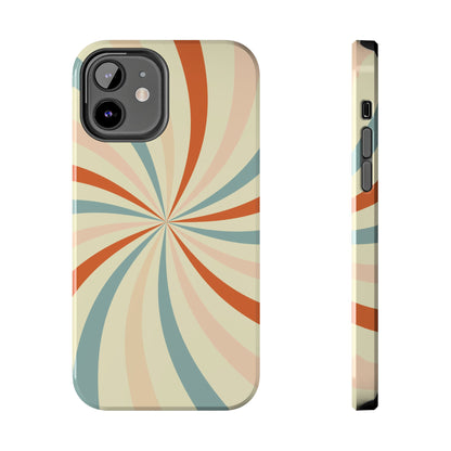 Retro Swirl iPhone Case – Durable, Vintage-Inspired Design with Dual-Layer Protection