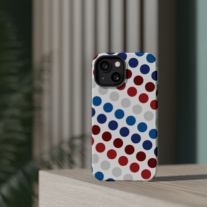 Patriotic Polka Dots - MagSafe iPhone Case