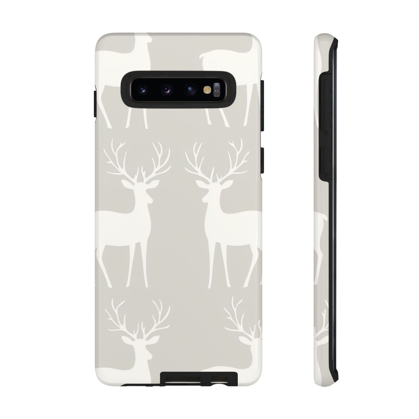 Elegant White Reindeer Pattern – Samsung Galaxy Series Case