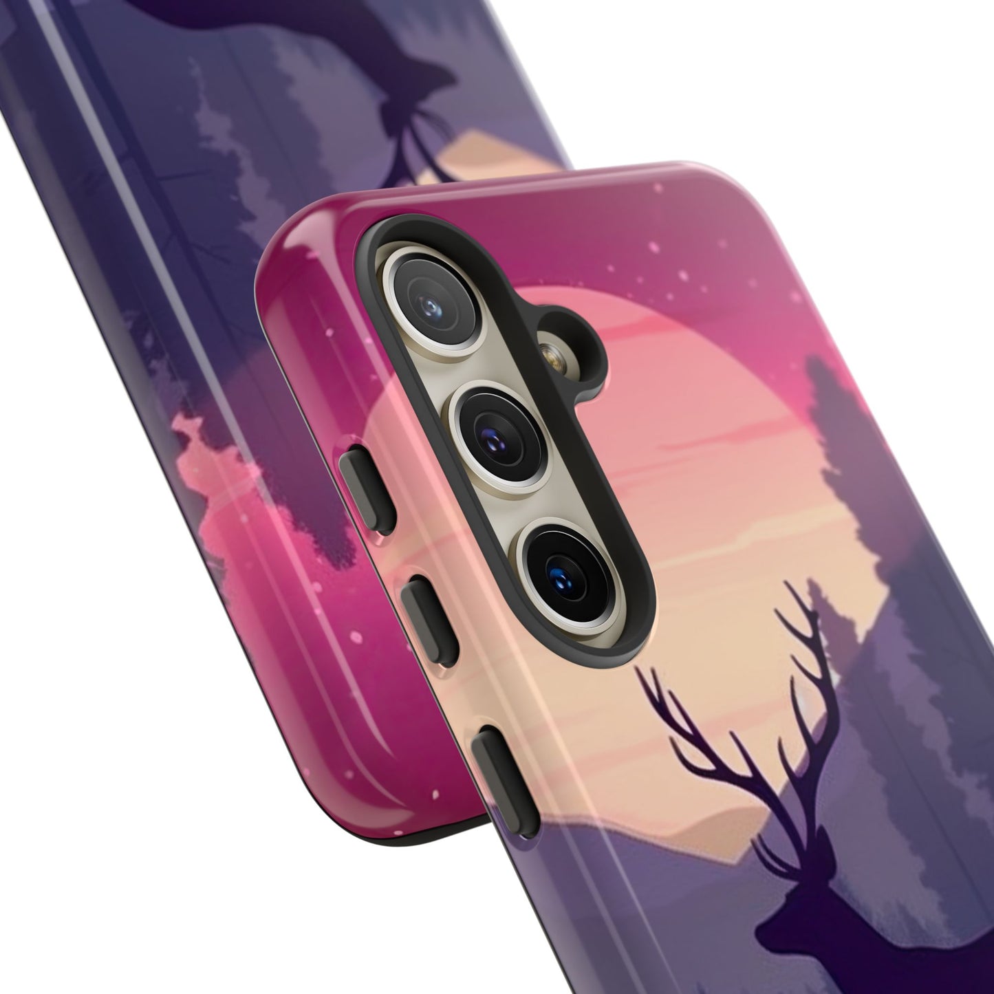 Twilight Elegance: Stag Reflection – Samsung Galaxy Case