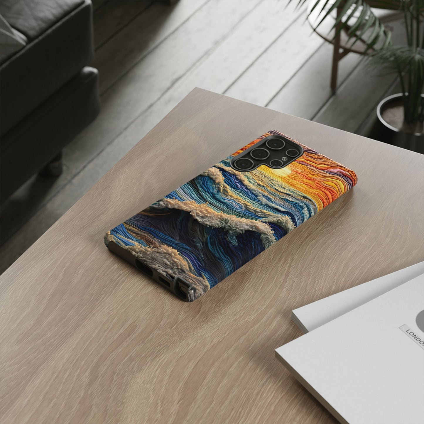 Textured Ocean Sunset Waves – Samsung Galaxy Series Case