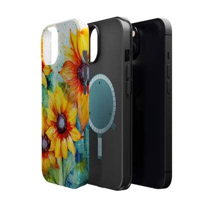 Watercolor Sunflower Splash - MagSafe iPhone Series Case