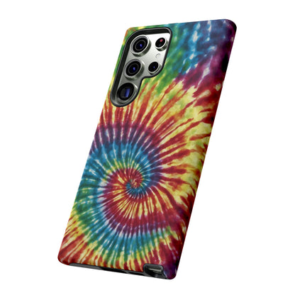 Colorful Retro Tie-Dye Samsung Galaxy Case – Spiral Rainbow Design