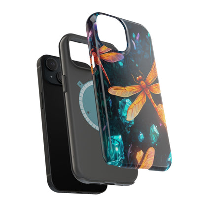 Mystical Dragonflies & Crystals – MagSafe iPhone Series Case