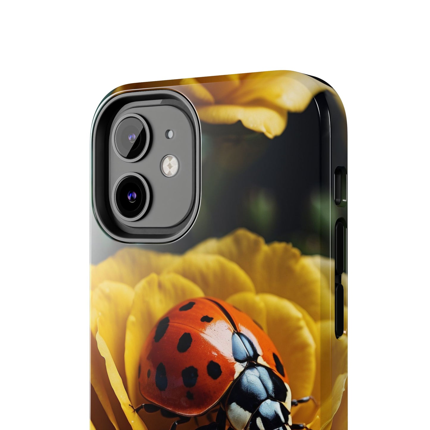 iPhone Case: Ladybug on Yellow Petals